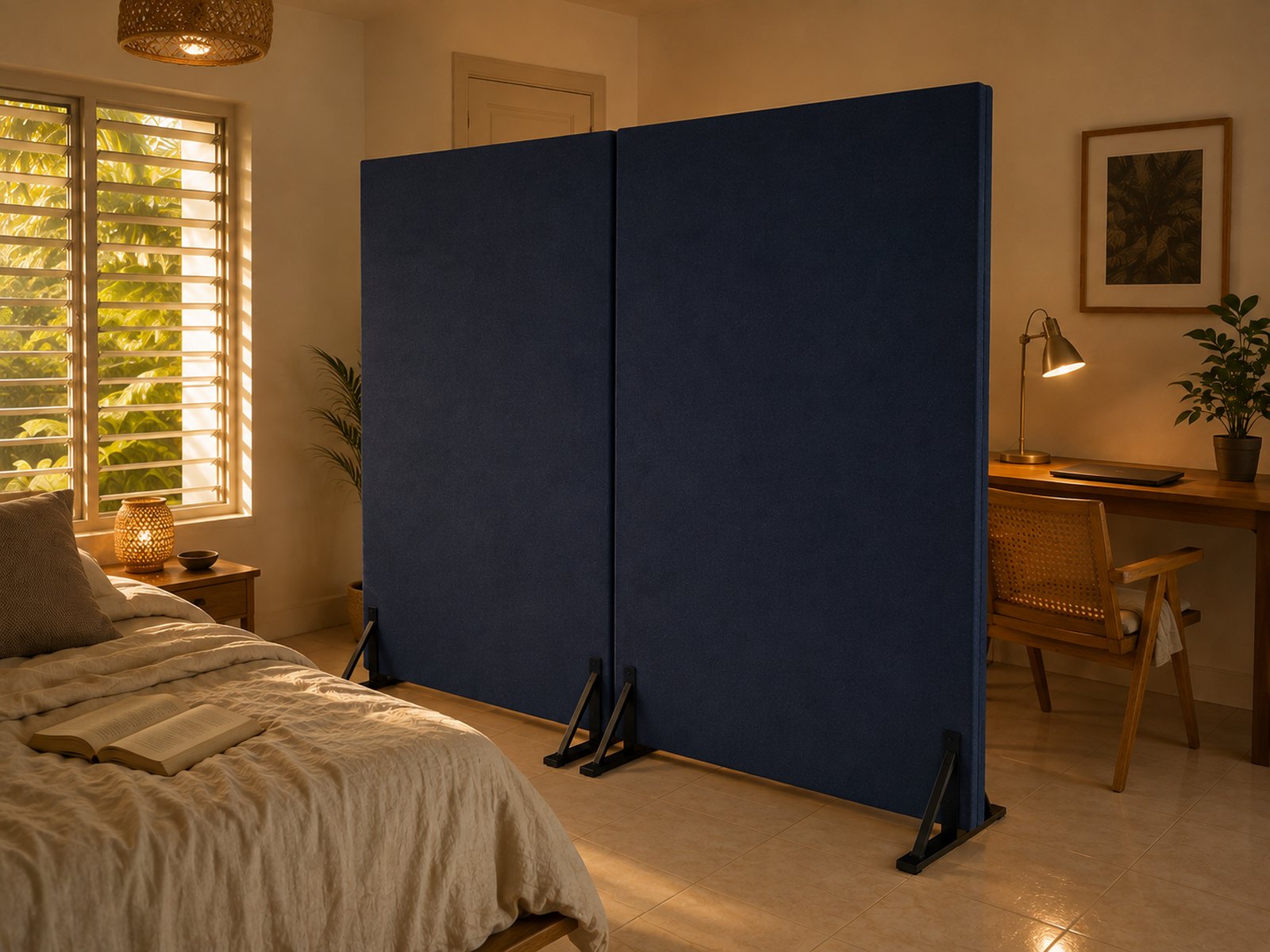 Cloisons autoportantes EMERSPACE séparant une chambre